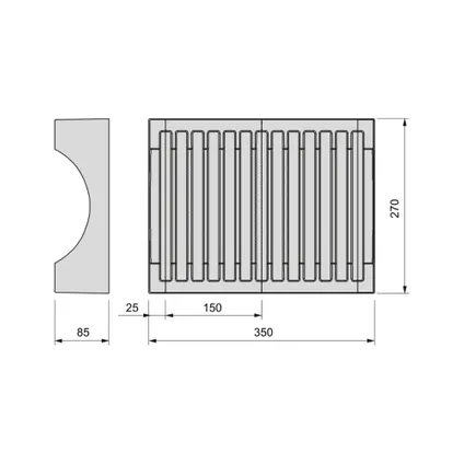 Emuca Kit van Furniture Plate Organiser Kit, voor maximaal 13 borden, Plastic, Grijs 3