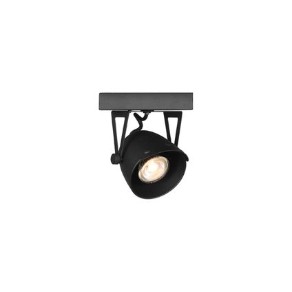 Capuchon spot LED LABEL51, noir, métal, 1 lumière