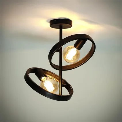 Hoyz Collection - Plafondlamp 2L Hover - Charcoal 2