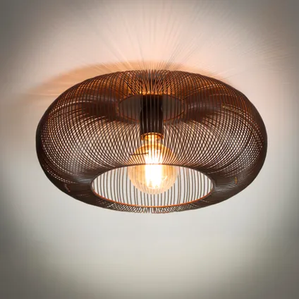 Hoyz - Plafondlamp Copper Twist - Zwart Nikkel - Industrieel - 43x43x20 2