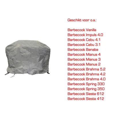 CUHOC Diamond bbq hoes - 150x56x105 cm - waterdicht - stormbanden - trekkoord 2