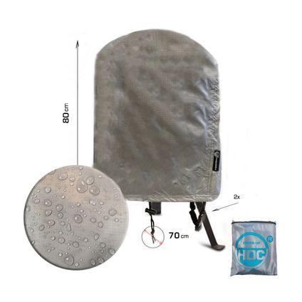 housse de barbecue ronde 70x80 cm - CUHOC Diamond bbq cover - imperméable - sangles anti-tempête
