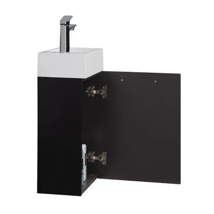 Meuble de salle de bain Athene 40 x 22 cm - Badplaats - Noir Mat - Armoire de rangement 5