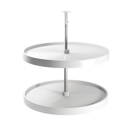 Emuca Set Shelvo ronde keukenplanken set, voor 800mm module, Plastic en Aluminium, Wit