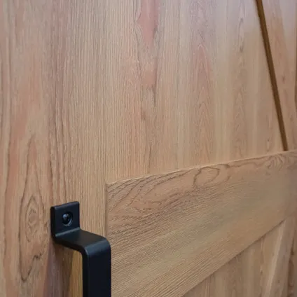 Schulte Porte coulissante complète - bois - 103x215 - décor chêne - Système ouvert noir - montage facile 7