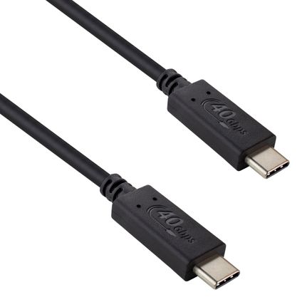 Câble USB-C 4 Qnected® 1 mètre - 4K 120Hz & 8K 60Hz Ultra HD - 40 Gbps - 240 Watt - Noir