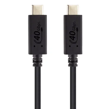 Qnected® USB-C 4 kabel 1 meter - 4K 120Hz & 8K 60Hz Ultra HD - 40 Gbps - 240 Watt - Zwart 2