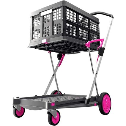 Clax trolley inclusief vouwkrat - Roze