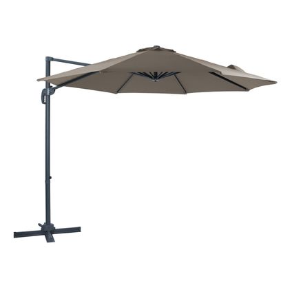 AXI Marisol Zweefparasol Rond Ø 300 cm in Antraciet / Taupe
