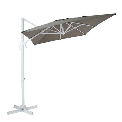 AXI Coco Zweefparasol Rechthoekig 200 x 300 cm in Wit / Taupe