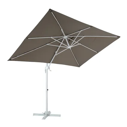 AXI Coco Zweefparasol Rechthoekig 200 x 300 cm in Wit / Taupe 3
