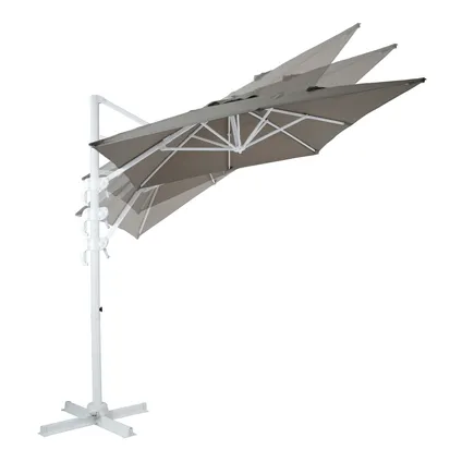 AXI Coco Zweefparasol Rechthoekig 200 x 300 cm in Wit / Taupe 5