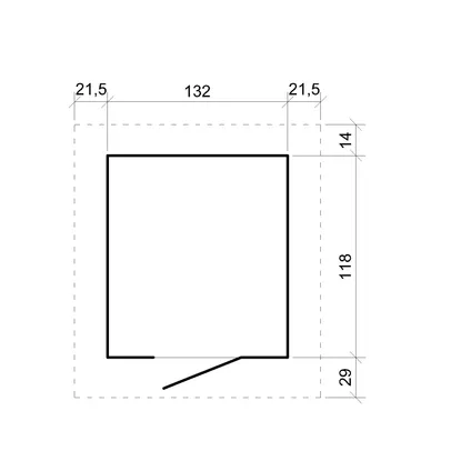 Timbela - Tuinhuis op houtbasis - M900-HARVEST HONEY - LP SmartSide 1,55m2/L174xL163xH239 cm 3