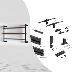 Praxis Emuca Kit van Zero modulaire frame kit met muurbevestiging, Aluminium en Zamak, Getextureerd zwart aanbieding