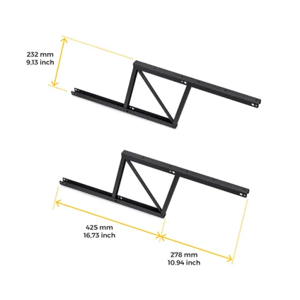 Emuca Set hefmechanismen voor salontafels, maakt het mogelijk de tafel 192mm te verhogen 4