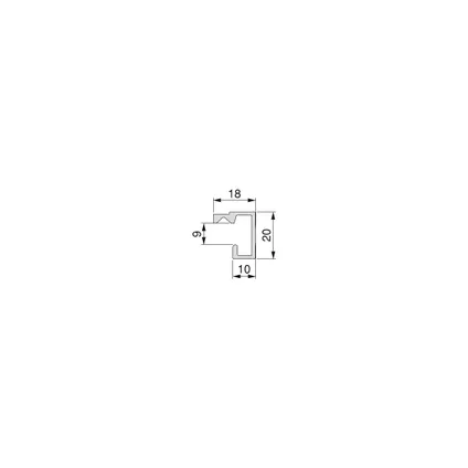 Emuca Titane keuken accessoire ophangrail, lengte 1,1m, Aluminium en Zamak, Antracietgrijs 3