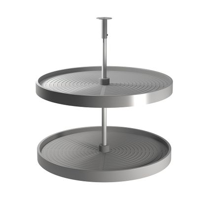 Emuca Set Shelvo ronde keukenkastjesset Shelvo, voor 800mm module, Plastic en Aluminium, Grijs