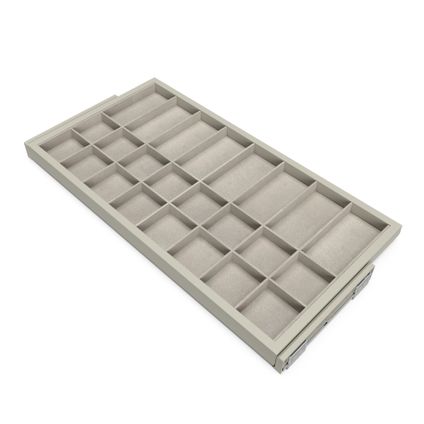 Kit de organiser de tiroirs avec cadre de coulissage soft close pour armoires Emuca, réglable