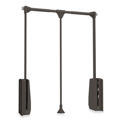 Emuca Opknoping hanger voor Hang kledingkast, verstelbare breedte 450-600mm, Staal en Plastic