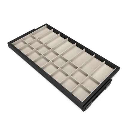 Kit de organiser de tiroirs et cadre de glissières de tiroirs à fermeture douce pour armoires Emuca