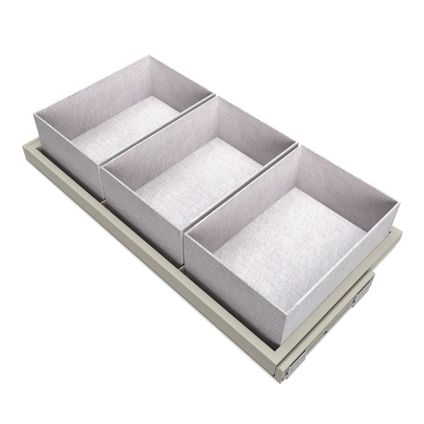 Emuca Kit van tray, 3 opbergmanden en soft close frame voor garderobekasten, verstelbaar, 900mm