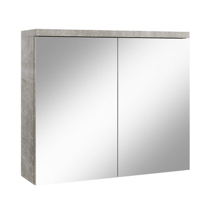 Meuble a miroir Toledo 80 x 60 cm - Badplaats - Beton Gris - Miroir armoire
