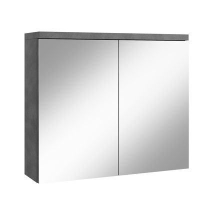 Badplaats Spiegelkast Toledo 80 x 20 x 60 cm - donker grijs