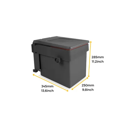 Emuca Prullenbak voor bevestiging aan deur van Recycle meubel, 1 x 15 liter uitschuifbare beker 4