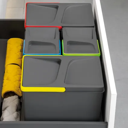 Kit de bacs de tri sélectif pour tiroirs de cuisine Recycle hauteur 216mm Emuca, 2x12litres 5