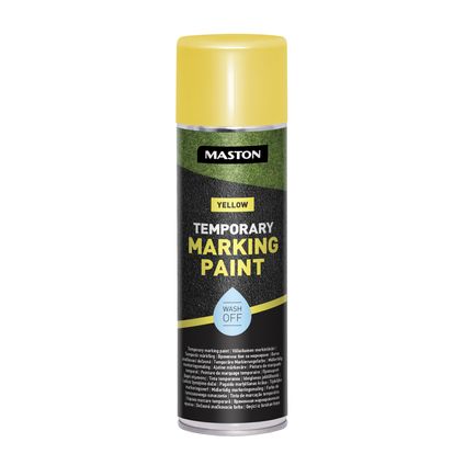 Maston Peinture de marquage temporaire - Mat - Jaune - Spray de marquage temporaire - 500 ml