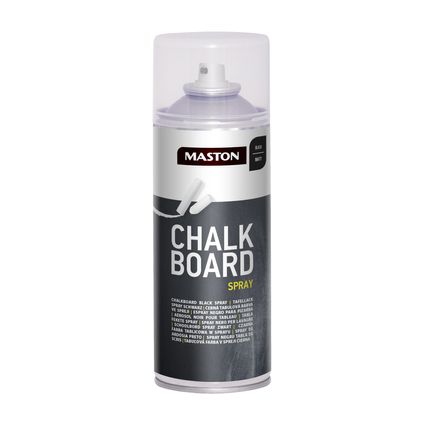 Maston Chalkboard Spray Paint - Noir - Mate - Peinture en aérosol pour tableau - 400 ml