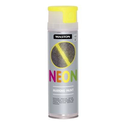 Maston Marking Paint NEON - Mat - Geel - Markeringsspray - 500 ml