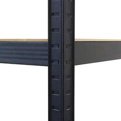 Etagère Noir 5 étagères - Support de rangement 180x90x40 cm 5