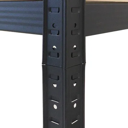 Etagère Noir 5 étagères - Support de rangement 180x90x40 cm 7