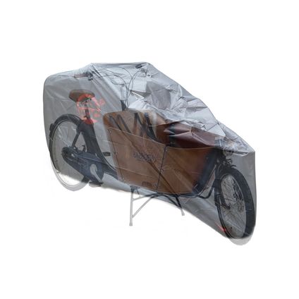 Housse vélo cargo noire - CUHOC Redlabel - pour vélo cargo Babboe City - 267x107x126 cm