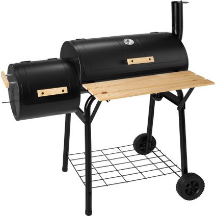 Tectake® - Multifuncties Grill BBQ Barbecue Smoker met deksel - zwart