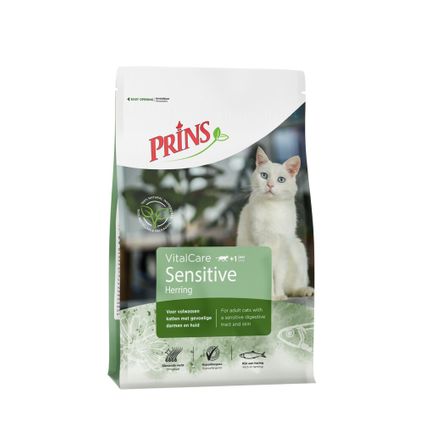 VitalCare Protection Sensitive Hypoallergenic Croquettes pour chats - Prins - 10 kg