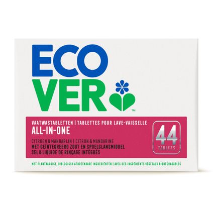 Ecover - Vaatwastabletten All-in-One - 5 x 44 stuks - Voordeelverpakking
