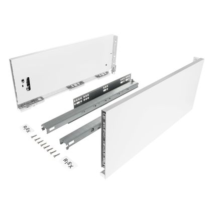 Ensemble de tiroirs DIY - Soft-close - Hauteur 185 mm - Longueur 550 mm - Blanc