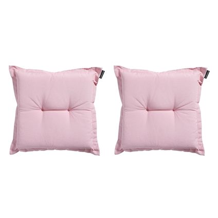 Coussin d'assise Panama Soft Rose - Madison - 50x50 - Rose - 2 Pièces