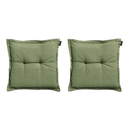 Coussin d'assise Basic Taupe - Madison - 50x50 - Vert - 2 Pièces