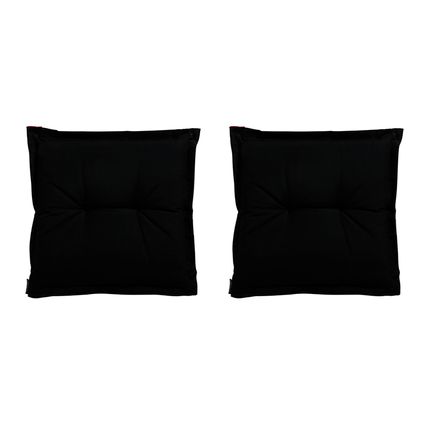 Coussin d'assise Panama Noir - Madison - 50x50 - Noir - 2 Pièces
