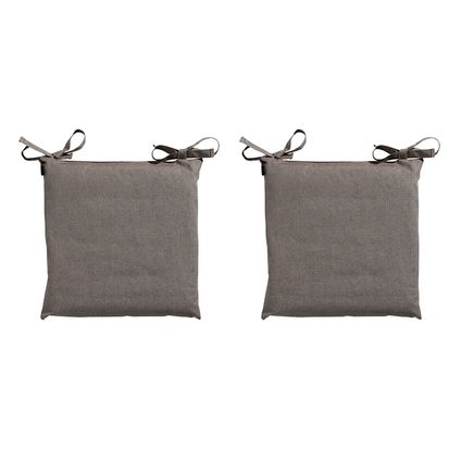 Coussin d'Assise Toscane Oxford Taupe - Madison - 46x46 - 2 Pièces