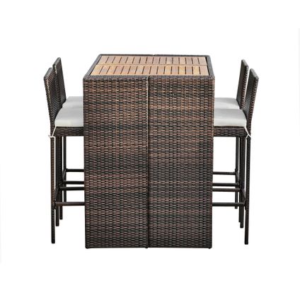Ensemble table et chaises Teamson Home PT-OF0026 Rotin marron