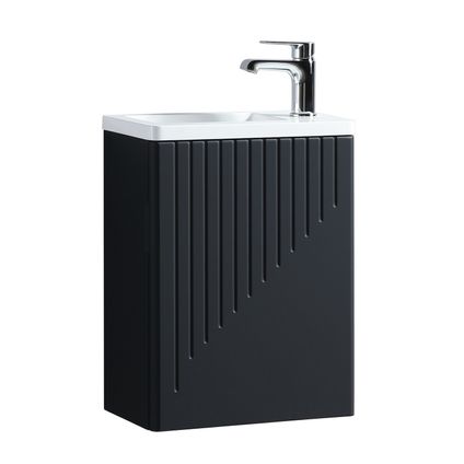 Meuble de salle de bain Faro 40 x 22 cm - Badplaats - Noir Mat - Armoire de rangement