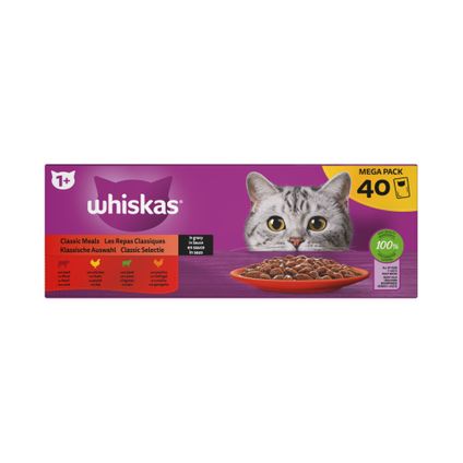 Whiskas - Pouch Adult Classic Selectie in Saus - 40 x 85 gr