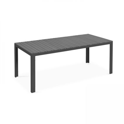 Table de jardin en aluminium et bois synthétique Oviala Saint Raphael gris