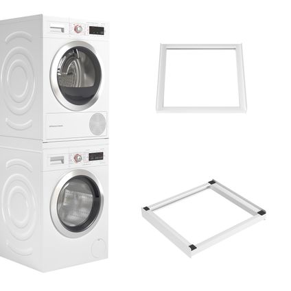 Wasophoogte® Tussenstuk wasmachine droger - Geschikt voor elk type - wit
