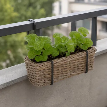 Mega Collections Plantenmand Levi - Rotan - 40 X 15 X 17 Cm 3