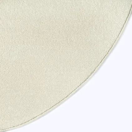 Uni Effen Rond Vloerkleed Laagpolig Creme - 300 Cm Ø 6